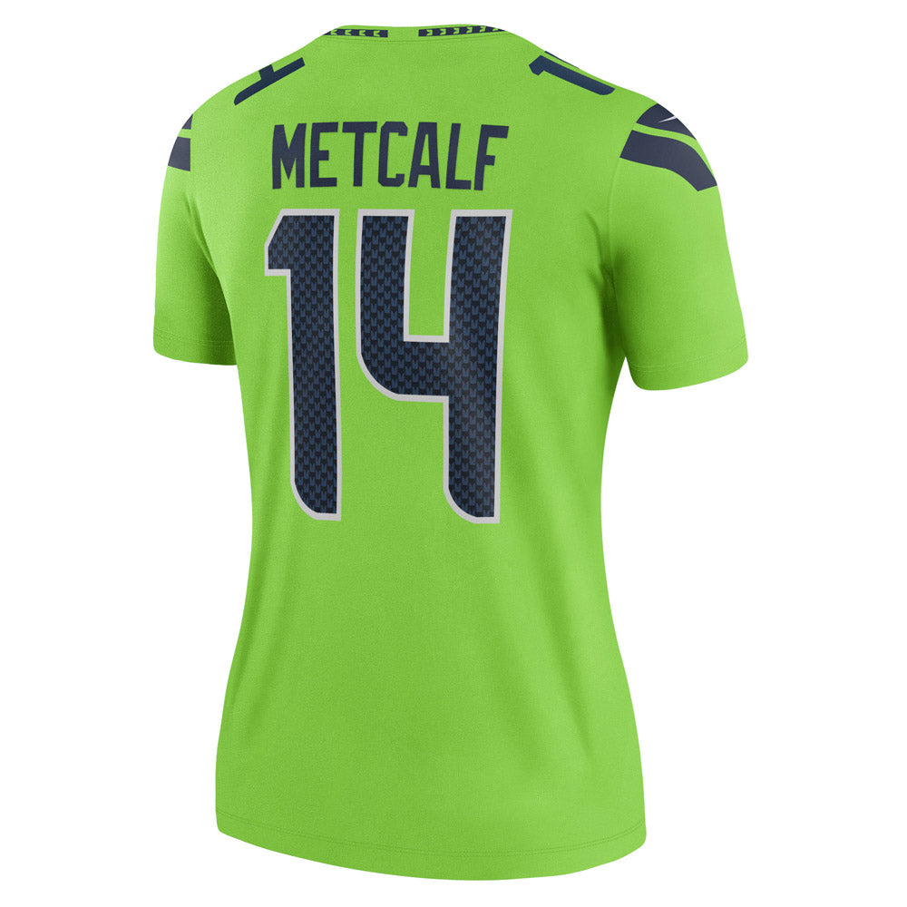 Women's Seattle Seahawks DK Metcalf Legend Jersey Neon Green